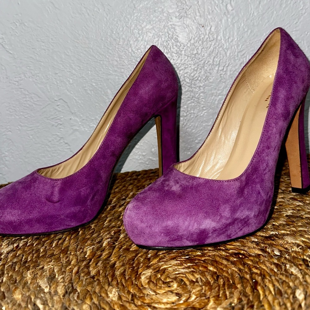 Kate Spade Lilac Suede Heels - With Box